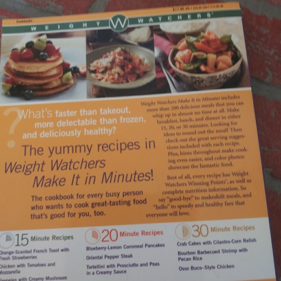 Weight Watchers Make It in Minutes Cookbook 231 RECIPES Quick Cooking EUC - Picture 4 of 4